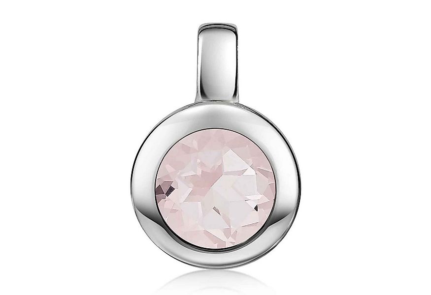 Materia Runder Anhänger Edelstein Rosenquarz Kettenanhänger Rosa Ø10mm KA-1 günstig online kaufen