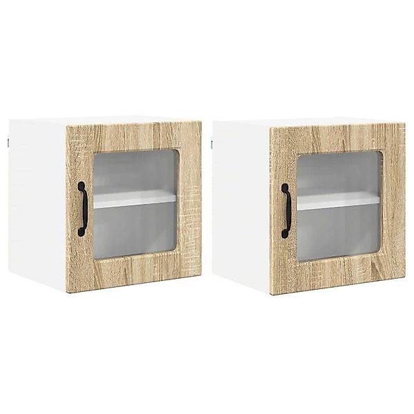 vidaXL Küchenwandschrank mit Regal 2 Stk Sonoma-Eiche 40 x 31 x 40 cm 88519 günstig online kaufen