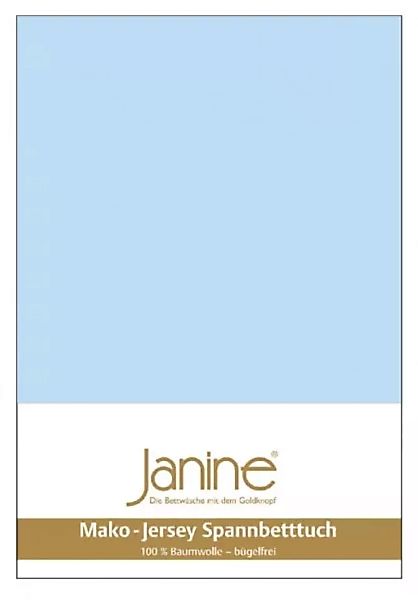 Janine Spannbetttuch Mako-Feinjersey 5007 hellblau Größe:  100x200 cm günstig online kaufen