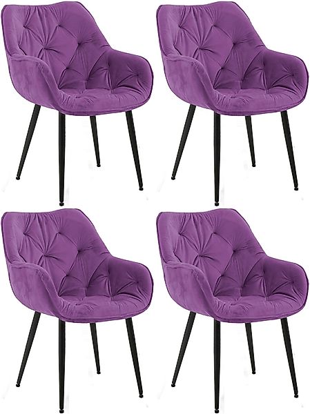 CLP Esszimmerstuhl Tanna Samt (4er Set), günstig online kaufen