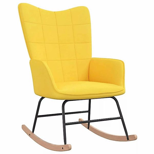 vidaXL Schaukelstuhl Senfgelb Stoff Modell 4 günstig online kaufen
