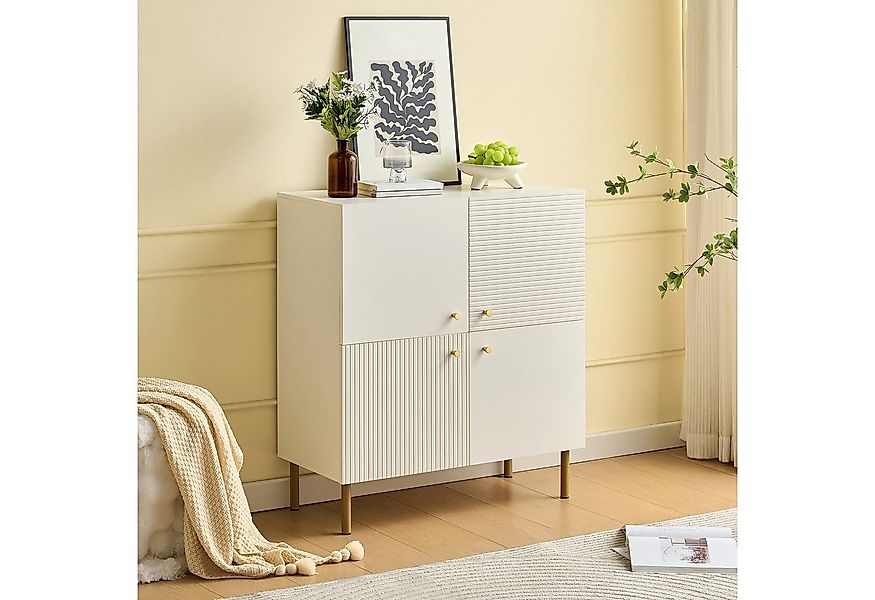 Merax Sideboard mit Zinklegierung-Griffen & Stahlbeinen (1 St), Kommode mit günstig online kaufen