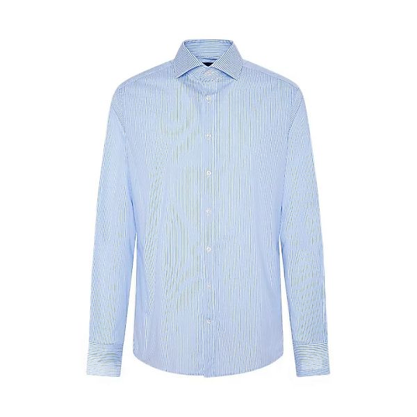 Hackett Stretch Stripe Bc Langarm Hemd M-L White / Sky günstig online kaufen