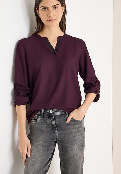 CECIL Schlupfbluse Split Neck mit Glitzerdetail günstig online kaufen