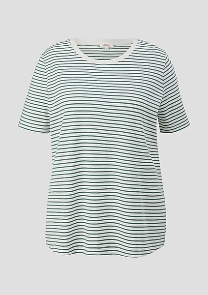 s.Oliver Kurzarmshirt Kurzärmeliges Baumwollshirt mit Rundhalsausschnitt günstig online kaufen