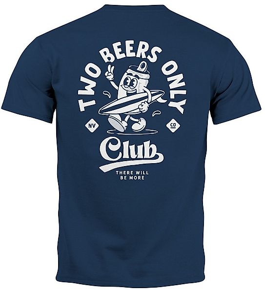 Neverless Print-Shirt Backprint T-Shirt Herren Bier Spruch Motivprint Comic günstig online kaufen