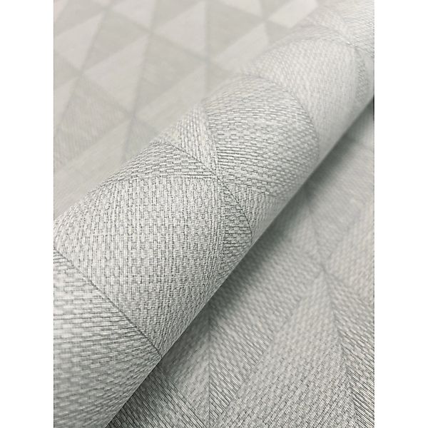 Newroom Vliestapete Makan Hellgrau Rauten Modern Strukturiert FSC® günstig online kaufen