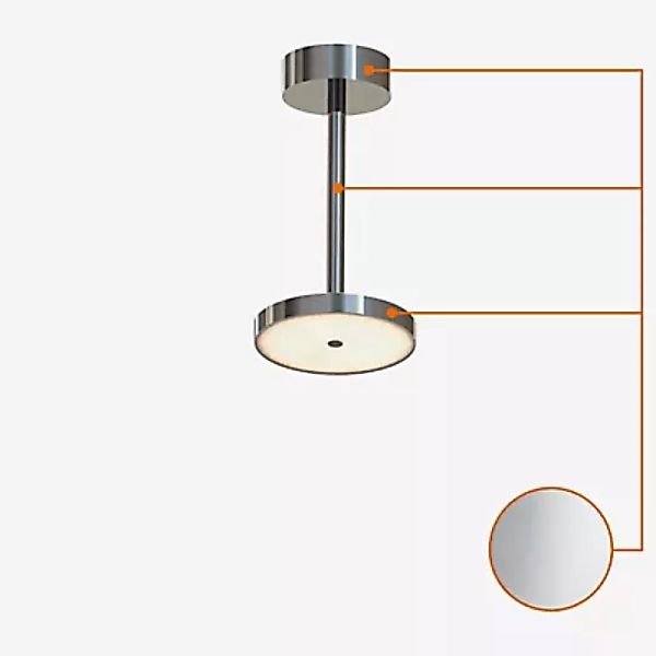 Top Light Sun Deckenleuchte ø9 cm Downlight LED, chrom matt günstig online kaufen