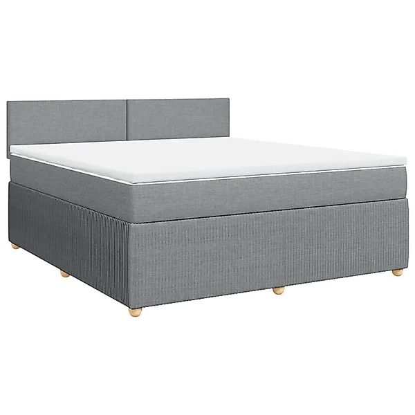 vidaXL Boxspringbett mit Matratze Hellgrau 180x200 cm Stoff 3289828 günstig online kaufen