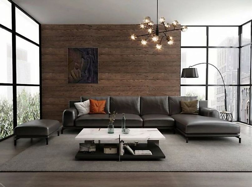 JVmoebel Ecksofa, Designer Sofa Couch Ecksofa mit Hocker Polster Garnitur W günstig online kaufen