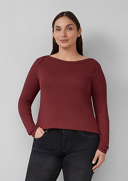 s.Oliver Langarmshirt T-Shirt Langarmshirt mit U-Boot-Ausschnitt günstig online kaufen