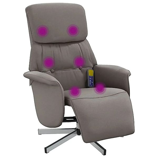 vidaXL Massagesessel mit Fußteil Taupe Stoff 356674 günstig online kaufen