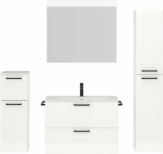 nobilia® Badmöbel-Set »Tolvina« vormontiert, mit Soft-Close, 4 Stk. tlg. günstig online kaufen