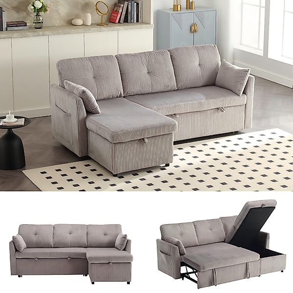 LVHOM Loungesofa Modulares Ecksofa mit Schlaffunktion, günstig online kaufen