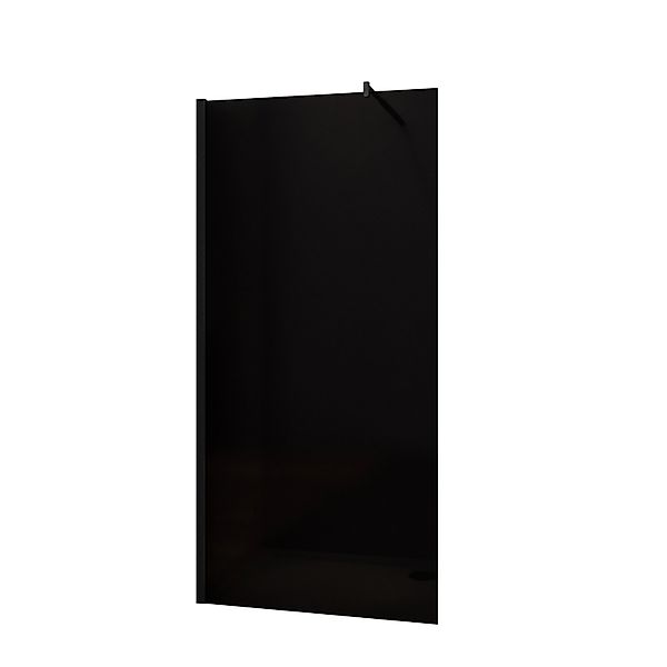 AICA Schwarz Duschkabine B.120xH.200cm Rauchglas Duschwand Mit 70-120cm Fle günstig online kaufen