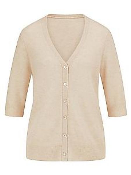Strickjacke aus 100% Kaschmir Peter Hahn beige günstig online kaufen