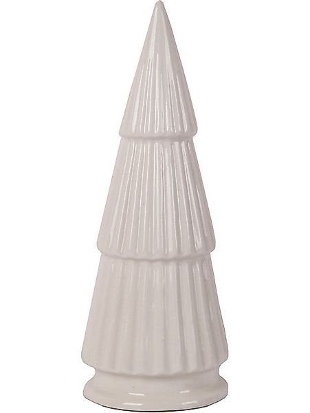 Trend Line Weihnachtsfigur Dekofigur Baum Keramik 21 x 8 cm weiß günstig online kaufen