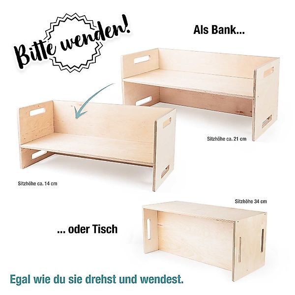 Ehrenkind Kinderhocker Montessori Wendehocker & Wendebank, günstig online kaufen