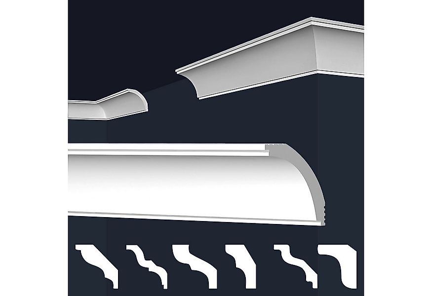 marbet design Stuckleiste E-43, 20 Meter / 10 Leisten, XPS Styropor weiß - günstig online kaufen