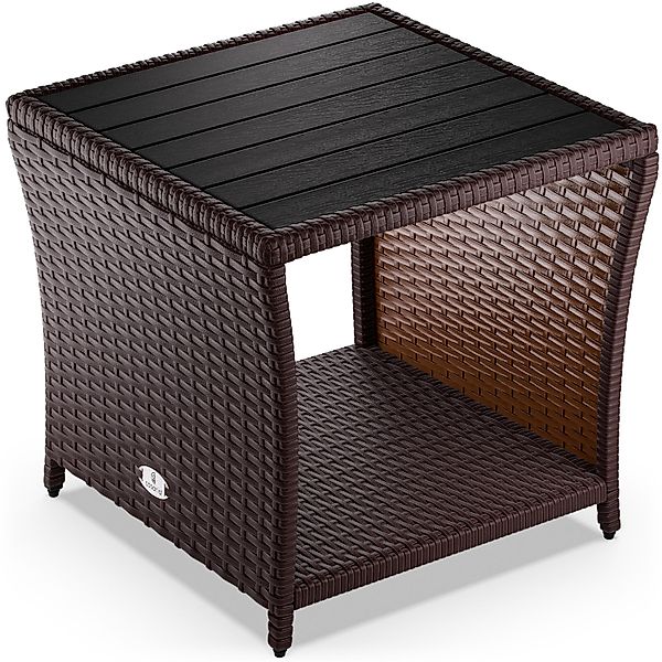 Casaria Beistelltisch (1-St), Polyrattan WPC Tischplatte günstig online kaufen