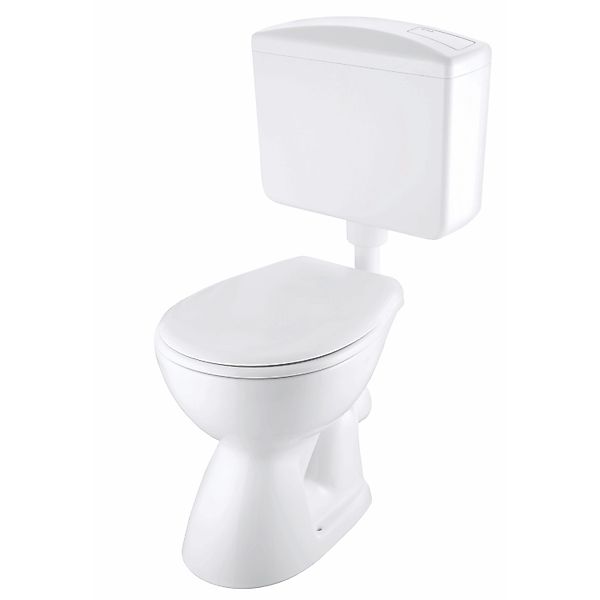 Baliv Stand-WC Set Tiefspüler Inkl. WC-Sitz und Spülkasten Weiß günstig online kaufen