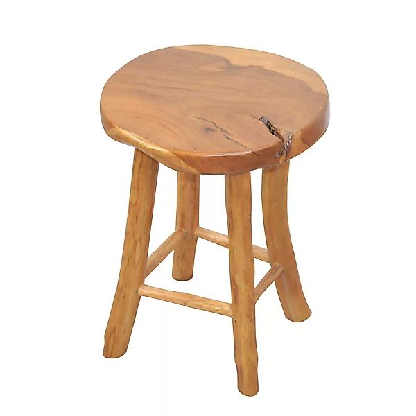 Beistelltisch mit Baumscheiben Tischplatte Teak Massivholz günstig online kaufen