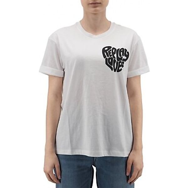 Replay  T-Shirts & Poloshirts bergroes T-Shirt aus Bio-Baumwolle günstig online kaufen