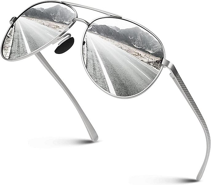 LuxusKollektion Pilotenbrille Polarisierte Pilotenbrille Herren Al-Mg günstig online kaufen