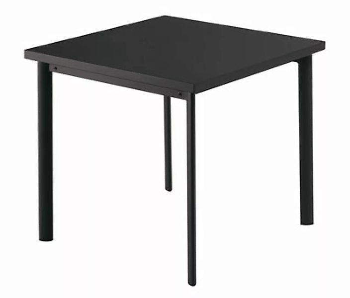 quadratischer Tisch Star metall schwarz / 70 x 70 cm - Emu - Schwarz günstig online kaufen