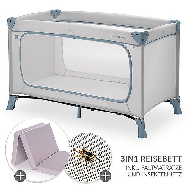 Hauck Baby-Reisebett Dream N Play Plus Set - Dusty Blue, Kinder Babyreisebe günstig online kaufen