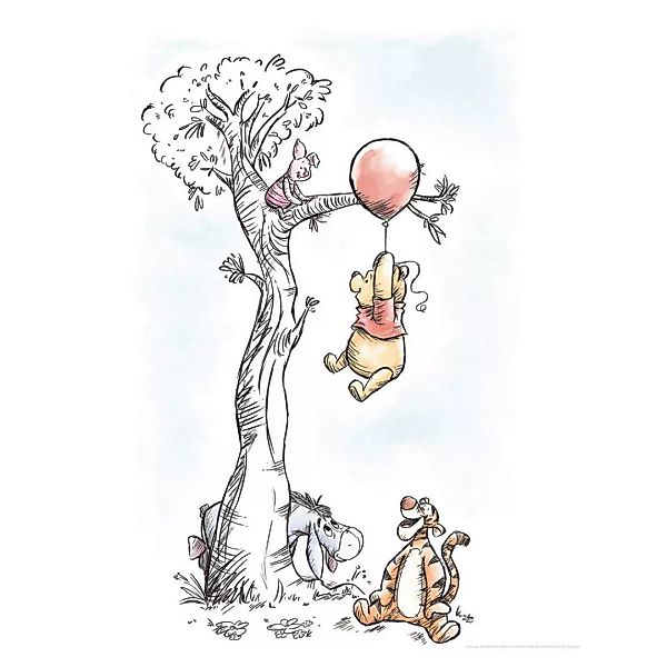 Komar Wandbild Winnie Pooh Hang on Disney B/L: ca. 40x50 cm günstig online kaufen