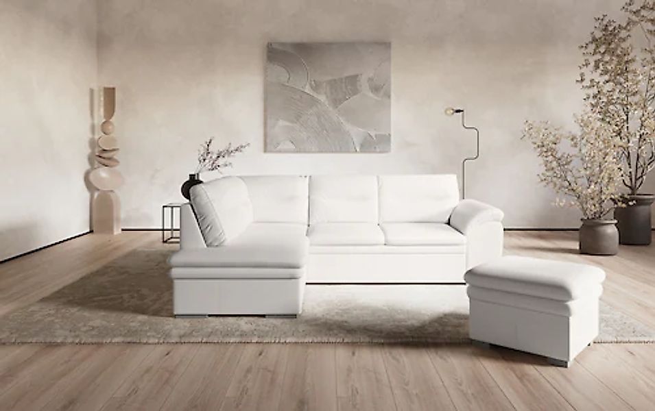 COTTA Ecksofa »Leandra L-Form«, wahlweise mit Bettfunktion & Bettkasten günstig online kaufen