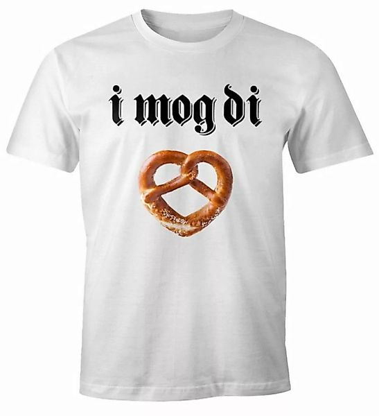 MoonWorks Print-Shirt Herren T-Shirt I mog di Herz Brezel Brezen Bayrisch B günstig online kaufen