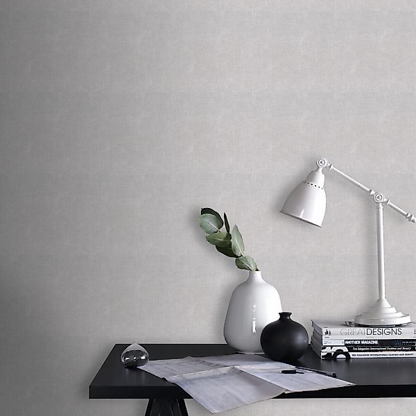 WOW Vliestapete »Textil Uni« uni Grau - 1005x106 cm günstig online kaufen