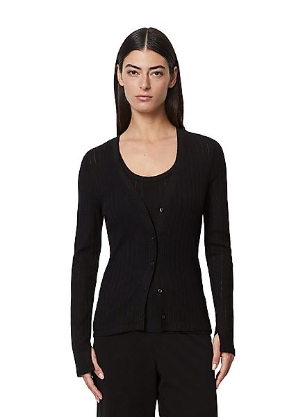 Marc O'Polo Strickjacke Pointelle-Cardigan regular, leicht günstig online kaufen