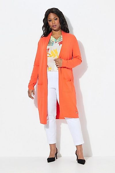 Ulla Popken Langjacke Long-Strickjacke Stehkragen offene günstig online kaufen