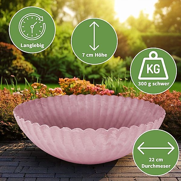 matches21 HOME & HOBBY Blumentopf Runde günstig online kaufen