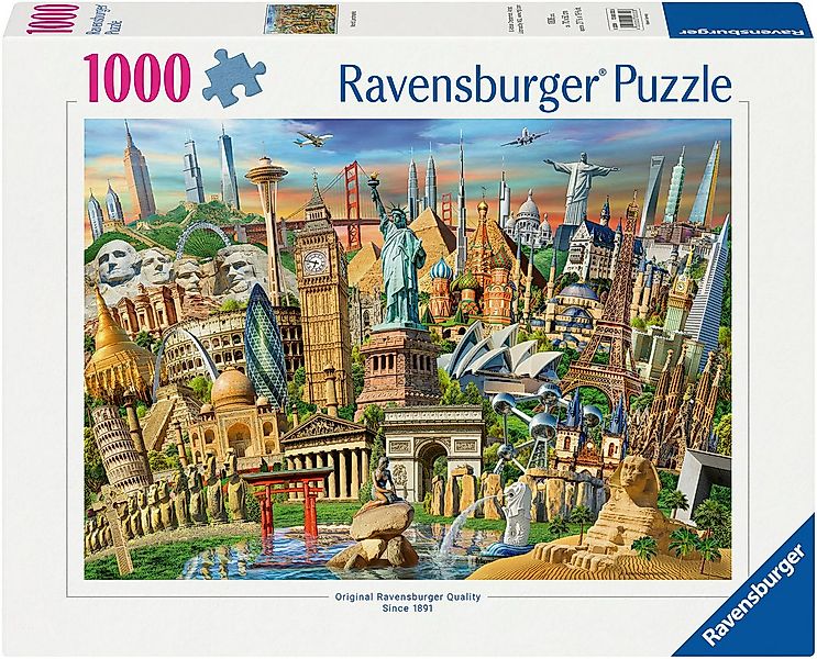 Ravensburger Puzzle Sehenswürdigkeiten weltweit, 1000 Puzzleteile, Made in günstig online kaufen