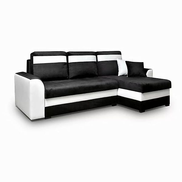 MOEBLO Ecksofa TOMMY, Eckcouch mit Bettfunktion Couch L-Form Polstergarnitu günstig online kaufen