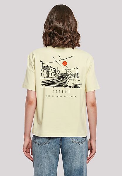 F4NT4STIC T-Shirt "Escape Discover the World Town Train Station", Premium Q günstig online kaufen