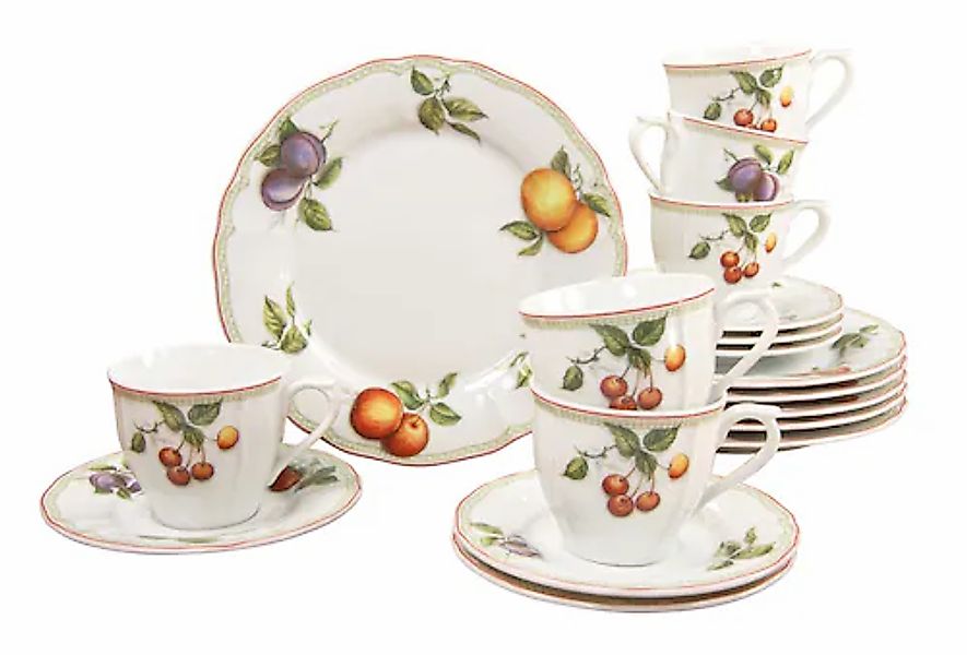 CreaTable Kaffeeservice »Geschirr-Set Flora Orchard« Service, 18 Teile, für günstig online kaufen