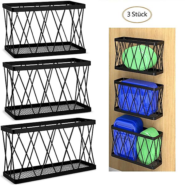 Refined Living Küchenorganizer-Set 3/6er-Set Klebe-Wandregale für Schranktü günstig online kaufen
