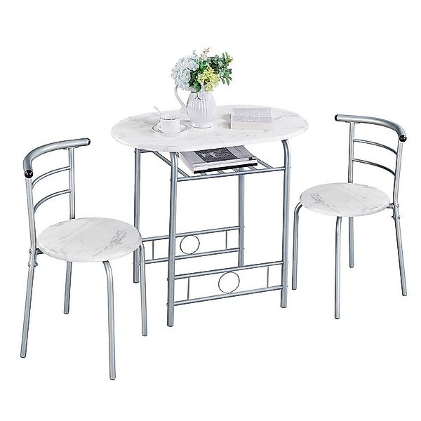 Yaheetech Esszimmer-Set Essgruppe mit 2 Stühlen, günstig online kaufen