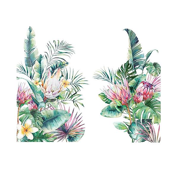 GarveeMore Wandtattoo 2pcs Wandaufkleber Selbstklebende tropische günstig online kaufen