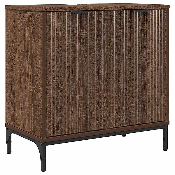vidaXL Badezimmerspiegelschrank Badezimmer Waschbecken Schrank Braune günstig online kaufen