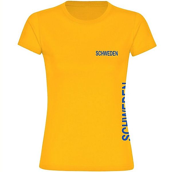 multifanshop T-Shirt Damen Schweden - Brust & Seite - Frauen günstig online kaufen