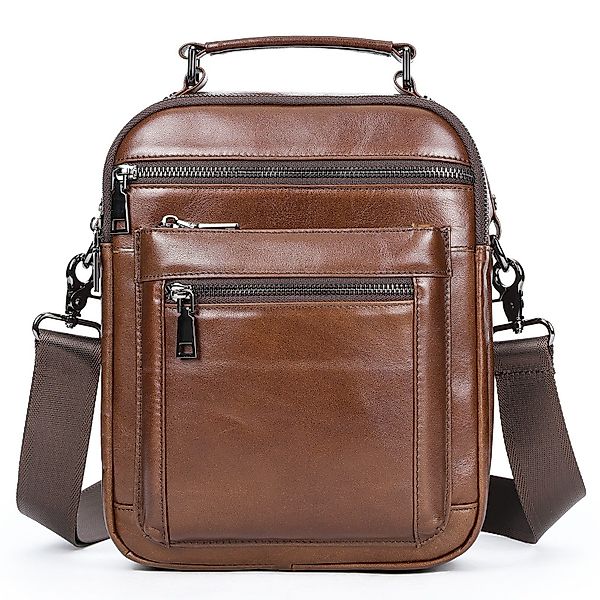 YUBRO-STUDIO Umhängetasche Herren Schultertasche Crossbody Leder günstig online kaufen