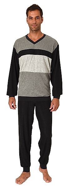 Normann Pyjama Herren Frottee Schlafanzug langarm günstig online kaufen