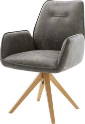 DELIFE Polsterstuhl Zoa-Flex, Holzgestell kantig Natur günstig online kaufen