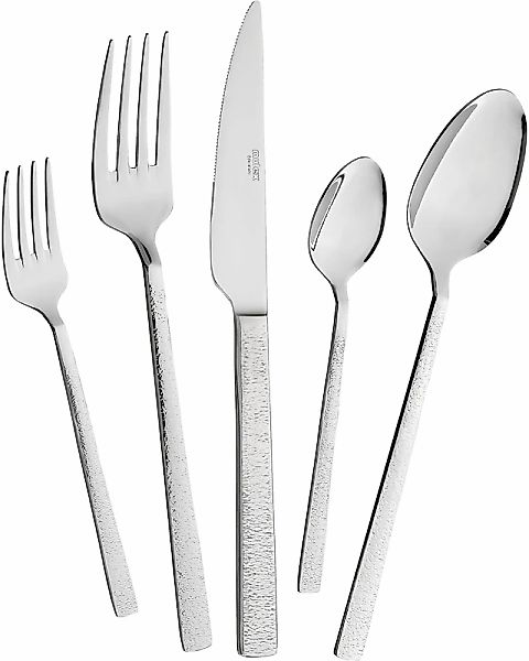Mulex Besteck-Set "Besteck Genua, mit gehämmerter Struktur" ein Besteck mit günstig online kaufen